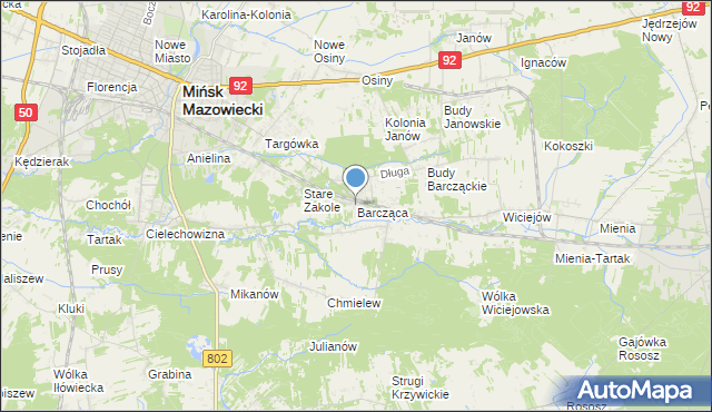 mapa Barcząca, Barcząca na mapie Targeo